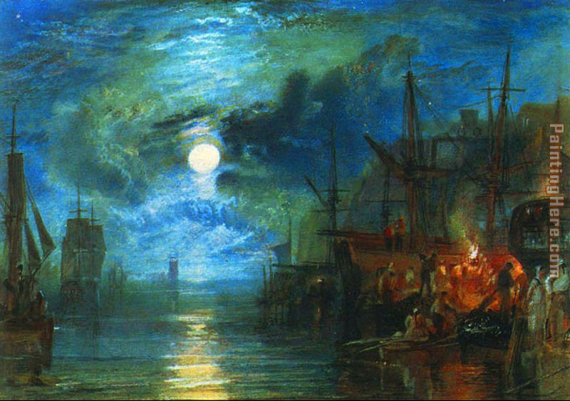 Shields, on the River Tyne painting - Joseph Mallord William Turner Shields, on the River Tyne art painting